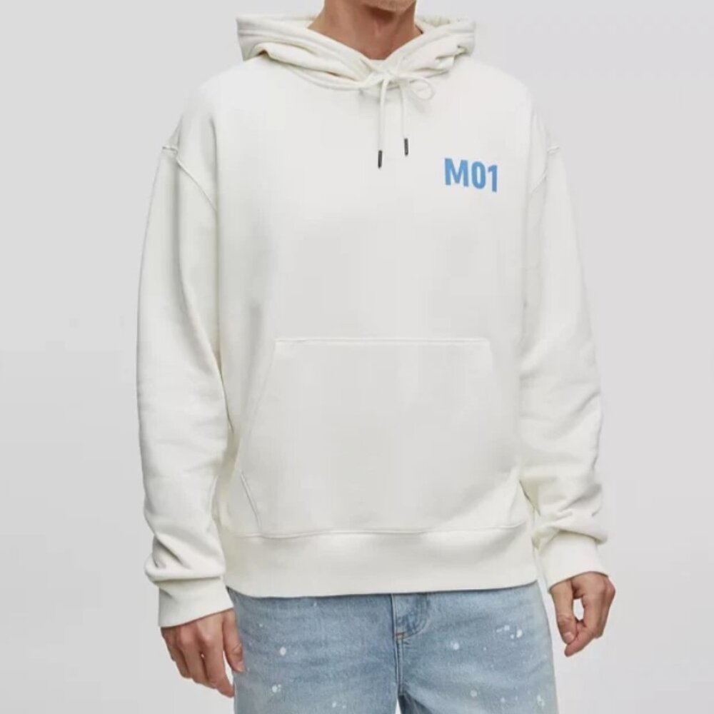Mode of One MO1 Graphic Print Hoodie w/Kangaroo Pocket Men's Sweatshirt M